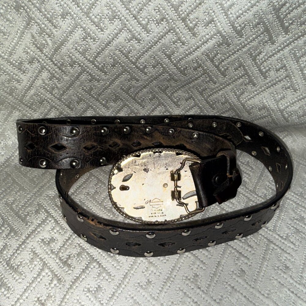 Harley-Davidson Leather Studded Belt - Picture 5 of 6